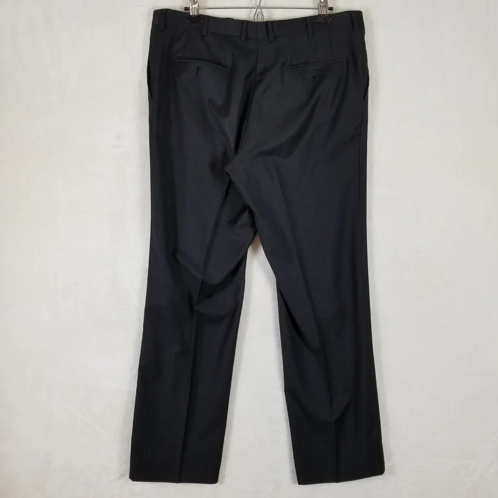 Byron British Style Suit Mens 44R Charcoal Gray 100% Wool Balmoral 2-Piece Set